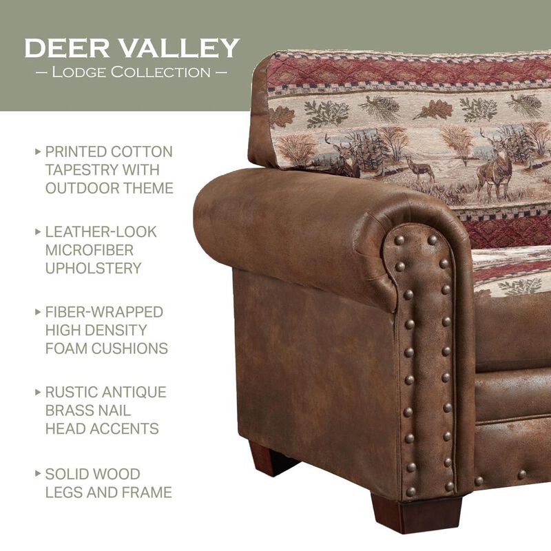 American Furniture Classics Deer Valley Armchairs with Matching Ottoman
