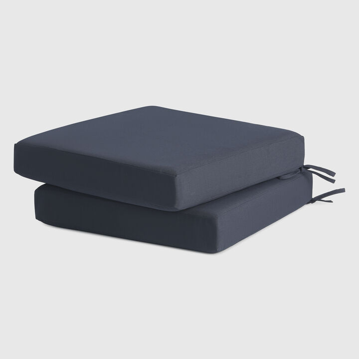 WestinTrends Outdoor Patio Furniture Seat Chair Square Cushions Set of 2, 20" x 19"