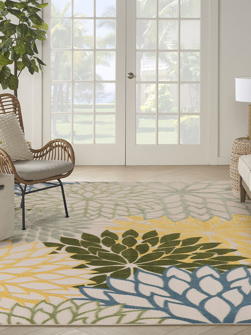 Aloha ALH05 Green/Multicolor 10' x 14' Rug