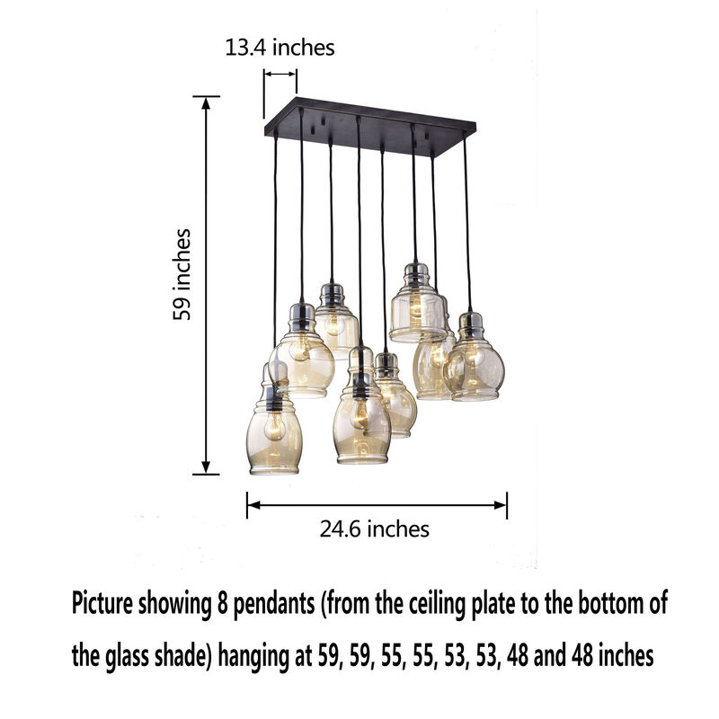 Versailles Heritage Antique Glass Pendant Lights image number 4