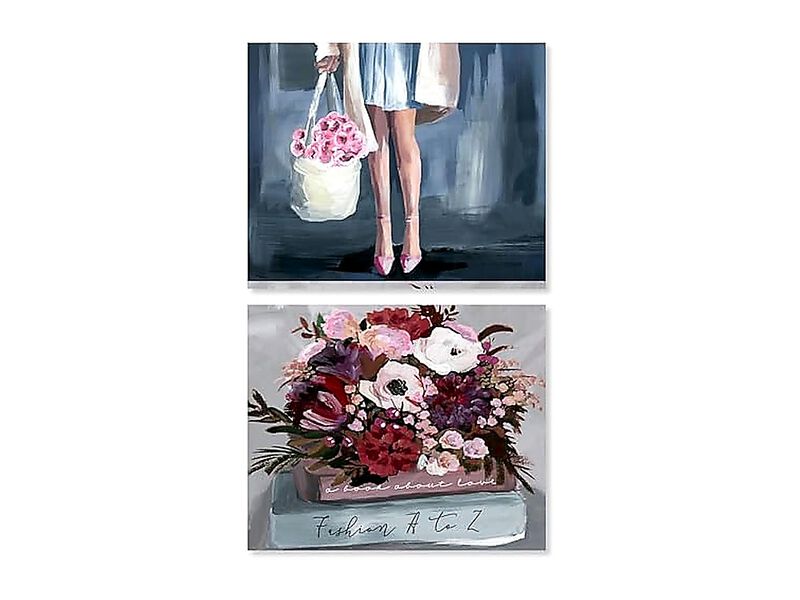 Blush Pink Bedroom Serenity Canvas Farmhouse Wall Decor Set 2 Gallery Wrapped image number 0