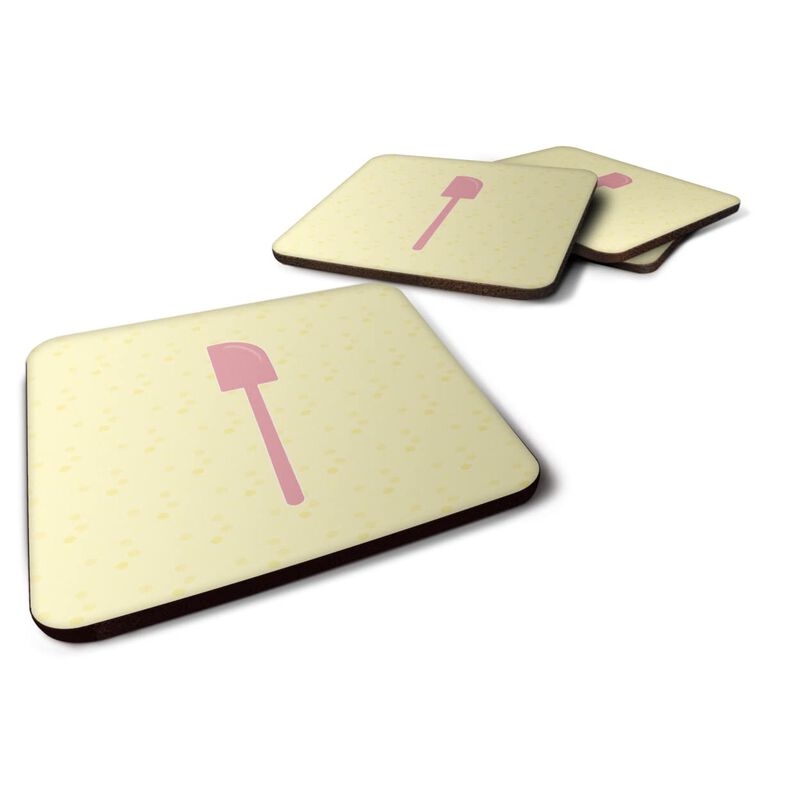 Caroline's Treasures Spatula on Yellow Decorative coasters, 3.5, Multicolor