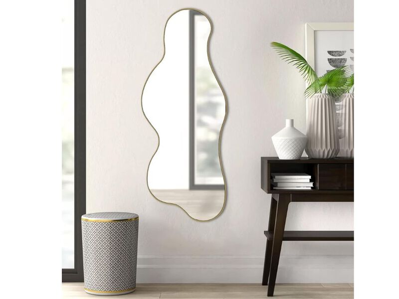Cloud Mirror &ndash; 39.3" x 16" Gold Irregular Wall Decor Accent