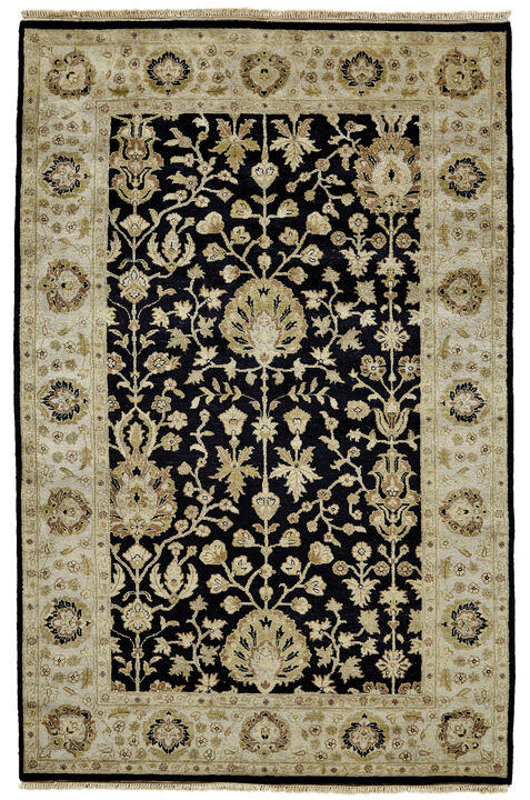 HomeRoots Wool Oriental Hand Knotted Area Rug
