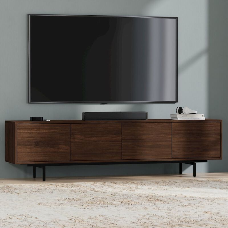 Comfort Pointe Graysen Walnut Laminate 4 Door TV Console