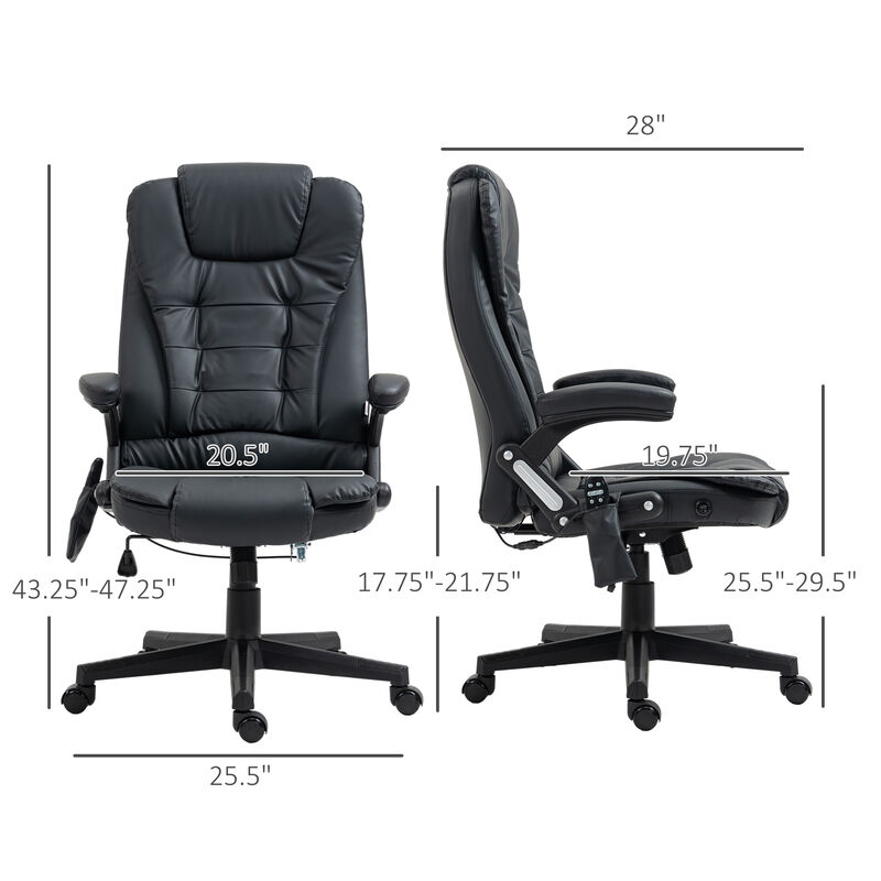Hivvago Heated Massage Office Chair with 6 Vibration Points image number 2