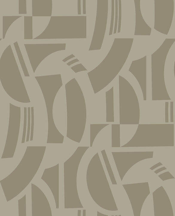 Carter Light Brown Geometric Flock Wallpaper (Set of 2)