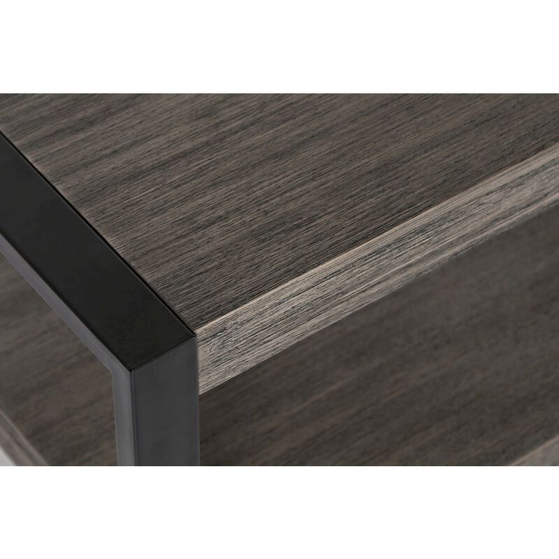 Jofran Pinnacle Modern Loft Iron and Wood Grey Sofa Table