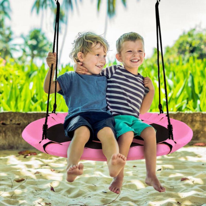 Hivvago Flying Saucer Tree Swing Indoor Outdoor Play Set