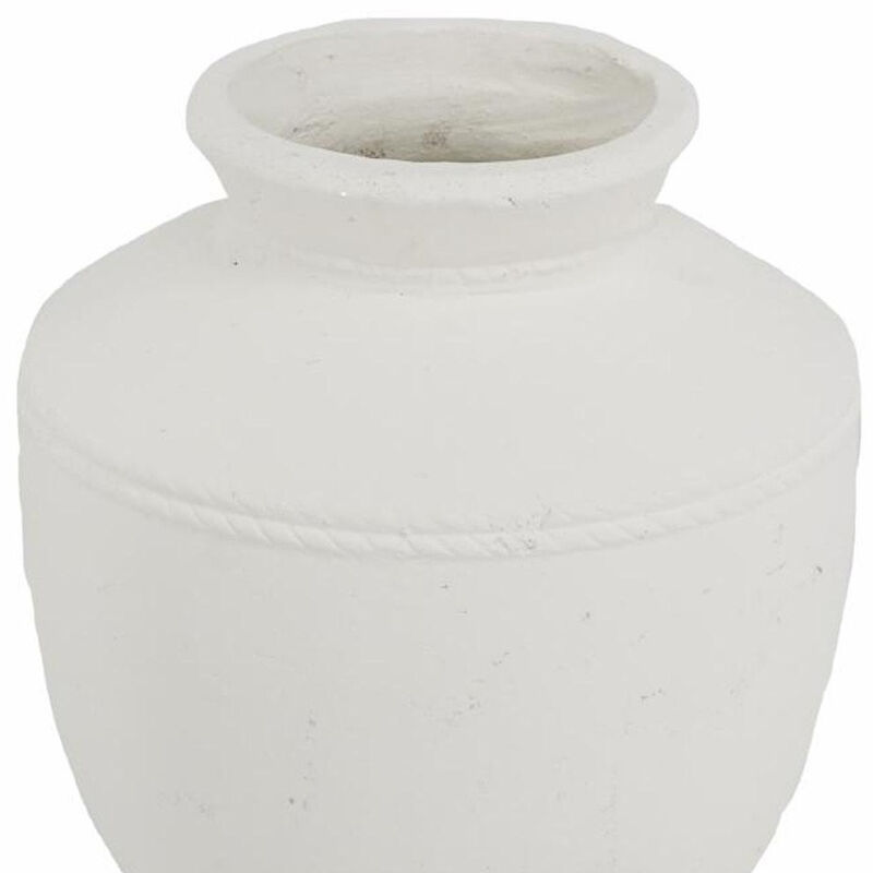 HomeRoots 16" White Terracotta Round Jug Vase image number 3
