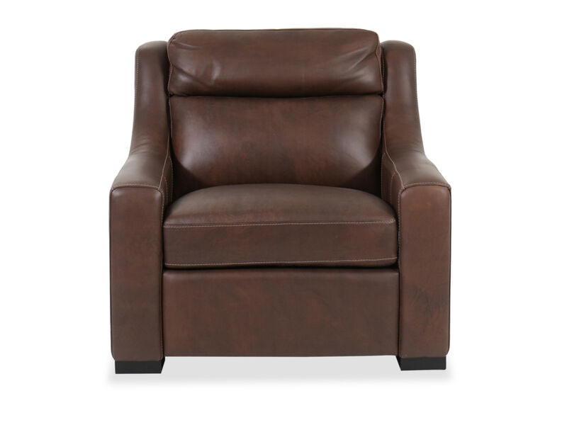 Bernhardt Germain Leather Power Motion Chair - Brown image number 1