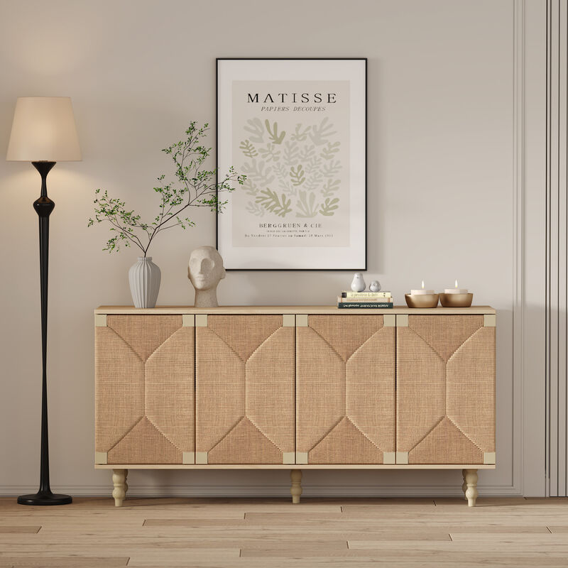 Seagrass Doors Accent Natural Sideboard image number 1