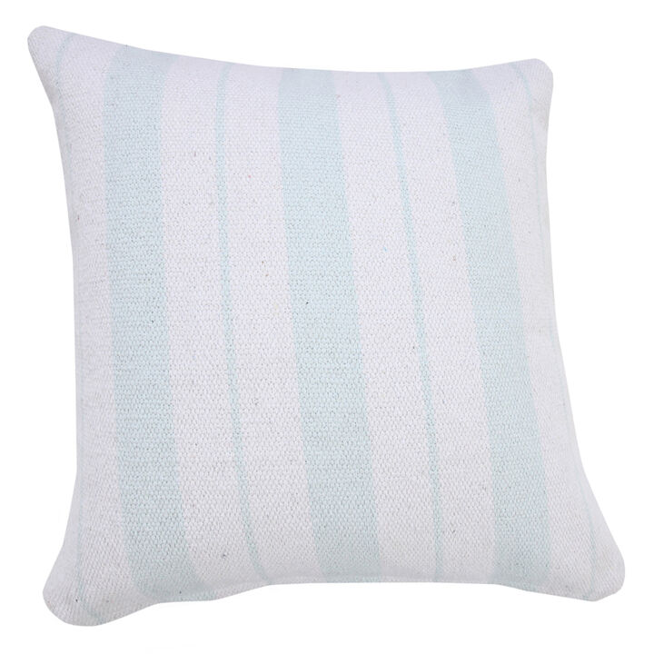 Textured 100% Cotton Coastal Zippered Pillow &ndash; Modern Decorative Accent Cushion for Sofa or Bedroom