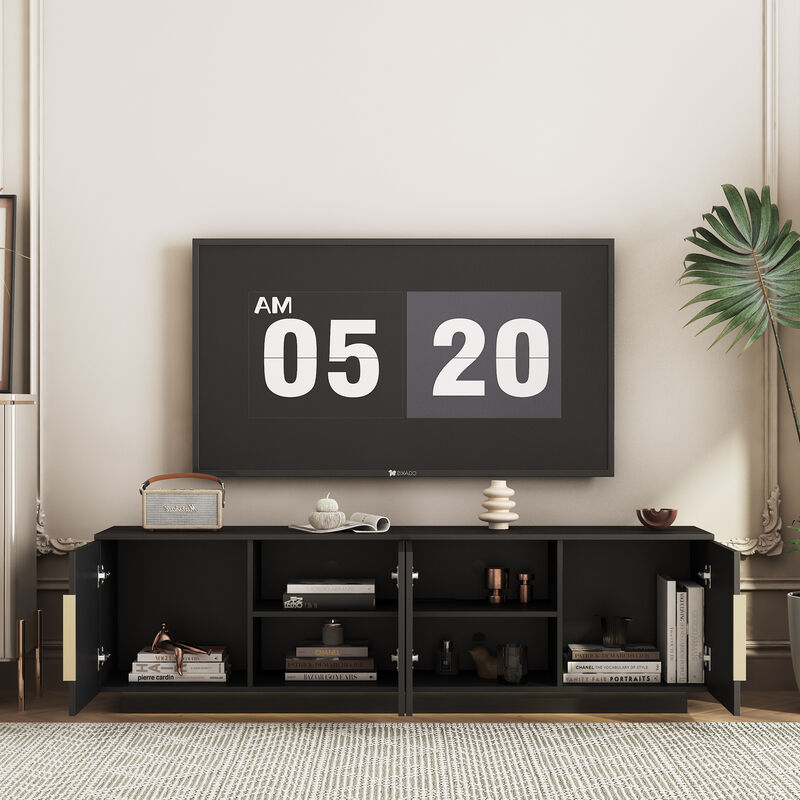 TATEUS 16 Color LEDs TV Stand image number 2