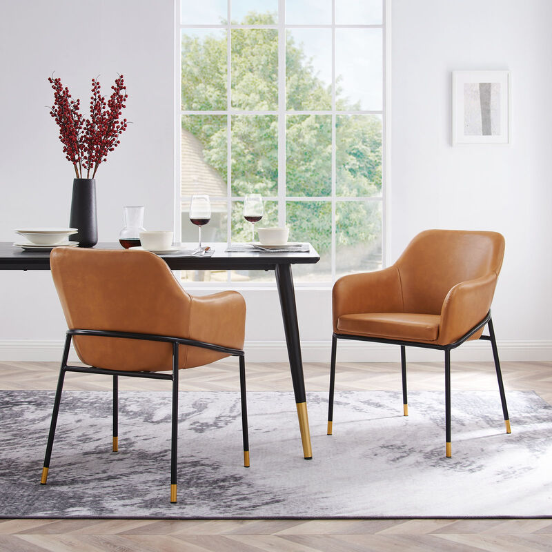 Jovi Vegan Leather Dining Chair Set of 2 image number 7