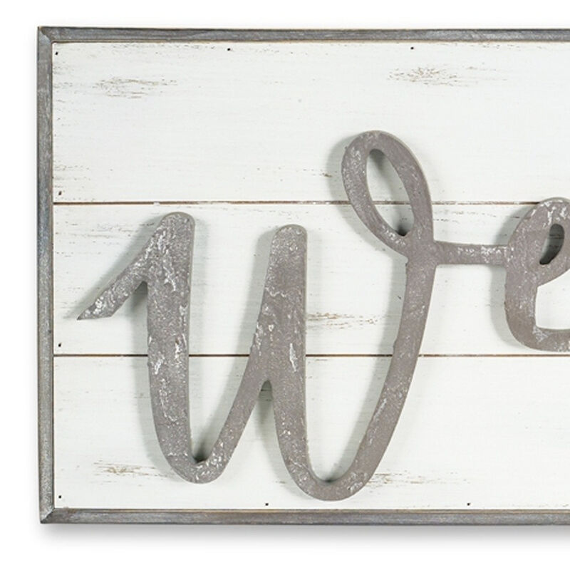 HomeRoots Welcome Sign Wood Wall Decor image number 3