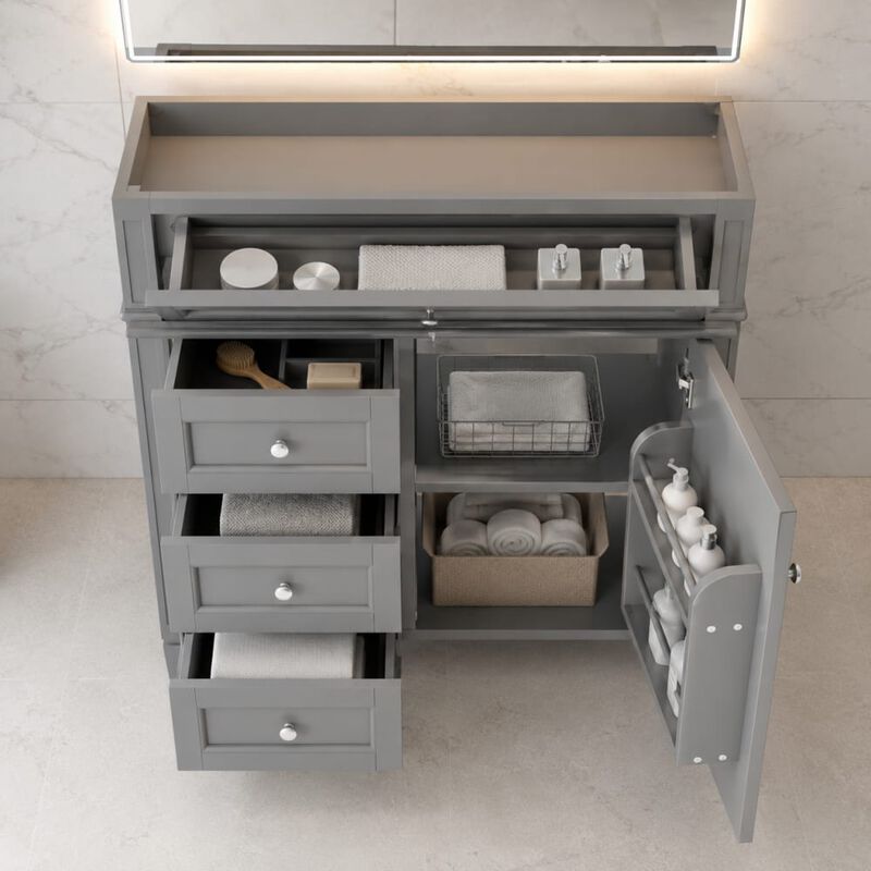 36" Bathroom Vanity Without Top Sink image number 3