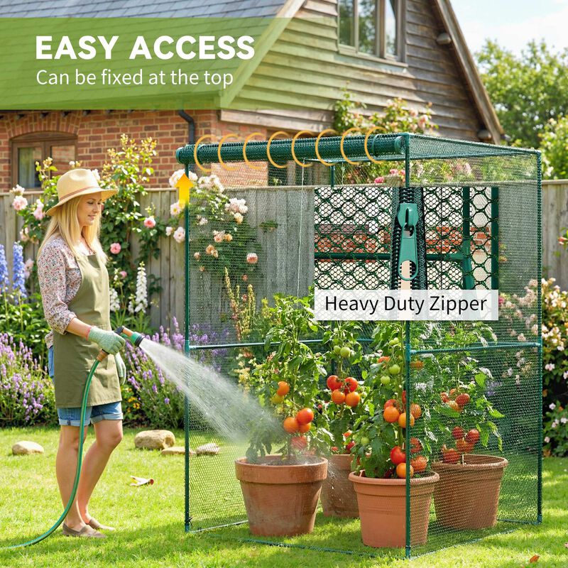 Hivvago Walk-In Garden Plant Cage with Zippered Door image number 5