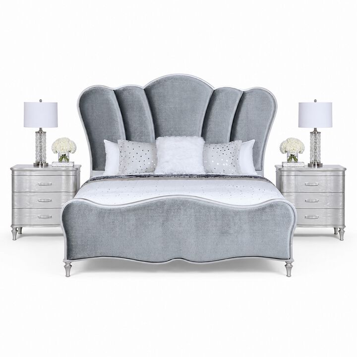Bedroom Set, Wood, 3 Piece Set with 2 Nightstands