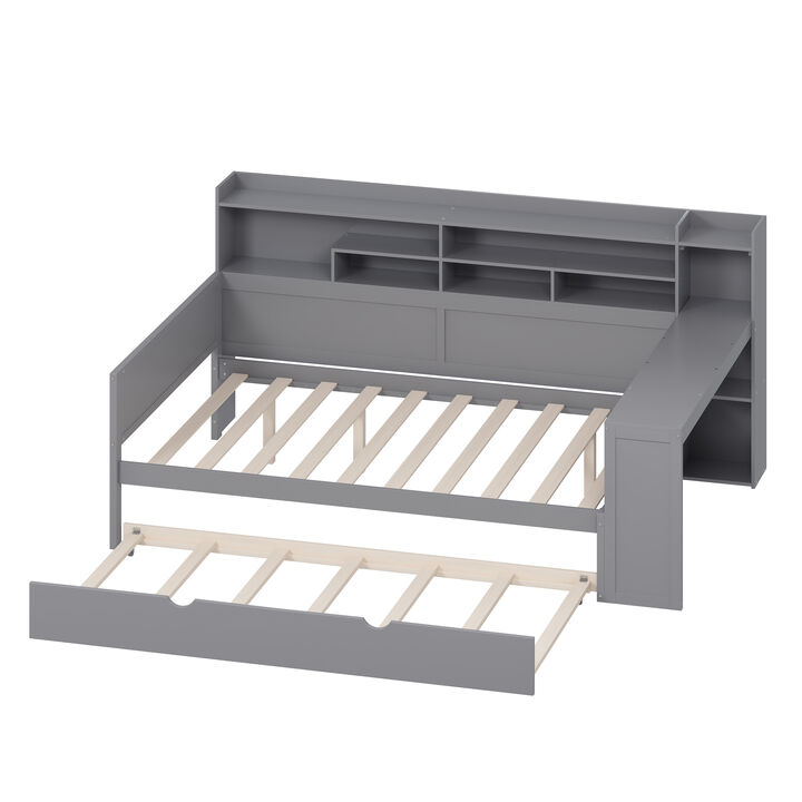 Merax Daybed with Storage Shelves