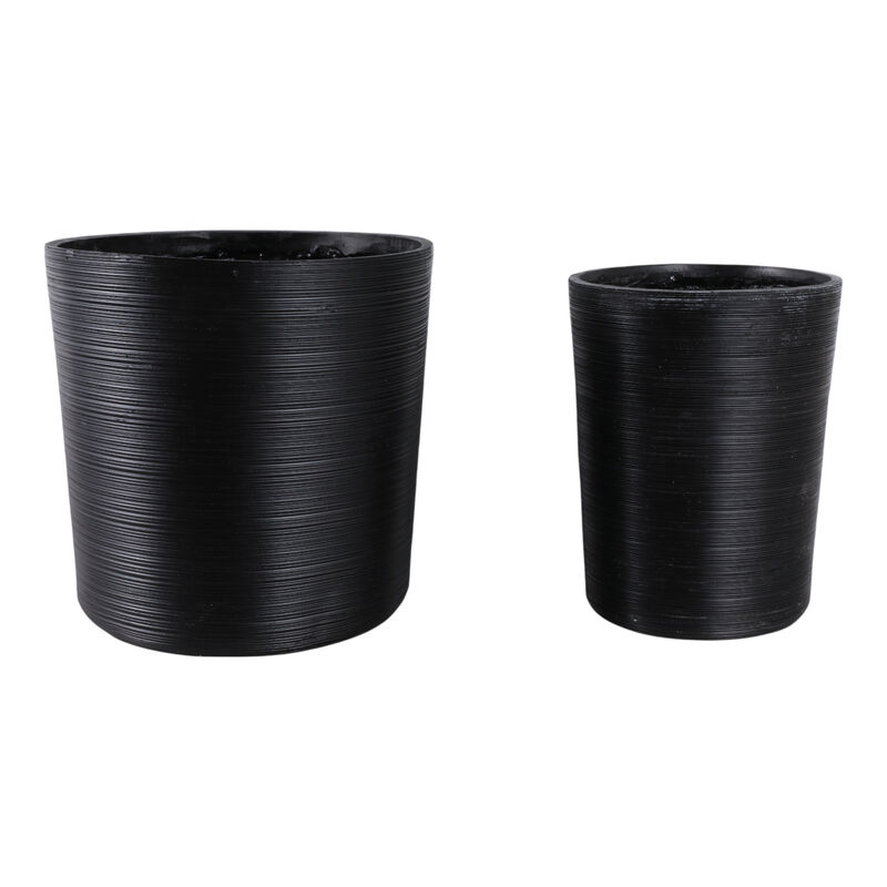 S/2 Modern Lines Resin Planter image number 0