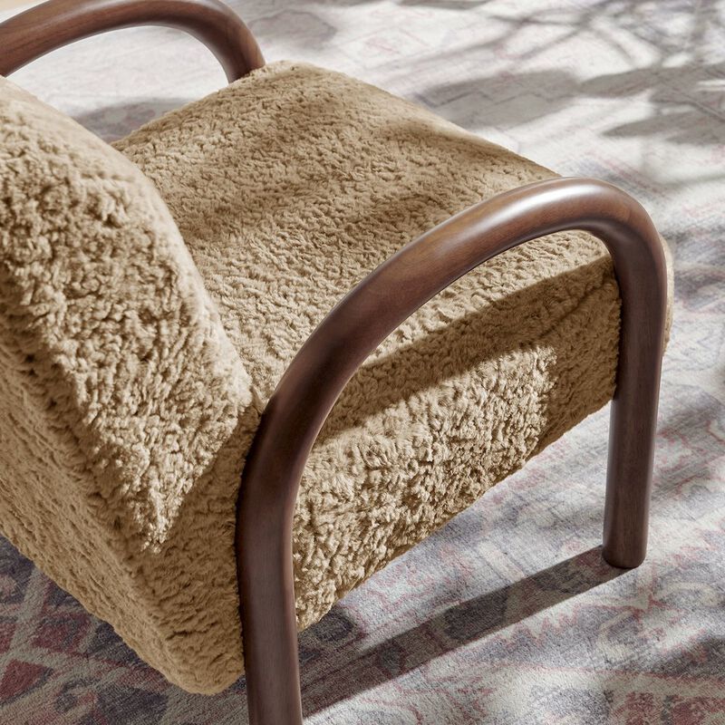 Lunet Faux Shearling Accent Armchair image number 8