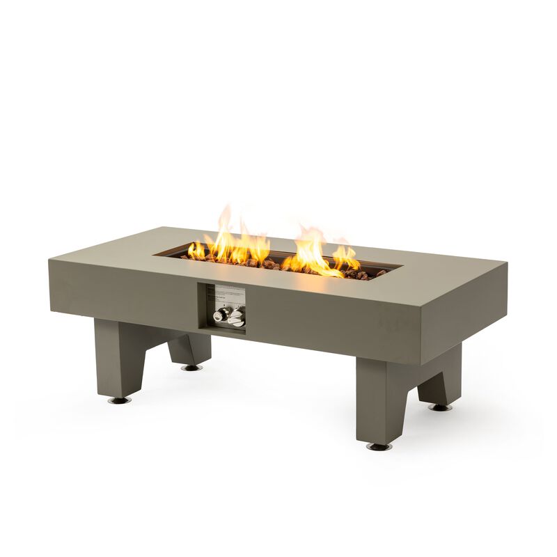 Mondawe 42 Inch 50,000 BTU Propane Fire Pit Table With Button Ignition & Knob Temperature Control