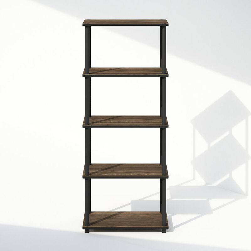 Turn-N-Tube 5-Tier Multipurpose Compact Display Rack, Shelving Unit, Bookcase