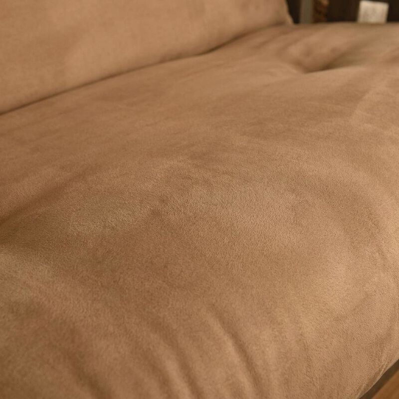 Tucson Frame-Rustic Walnut Finish-Suede Peat Mattress image number 9