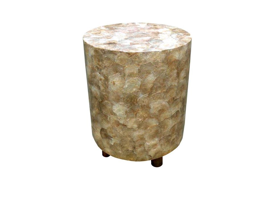 Capiz Shell Round Stool