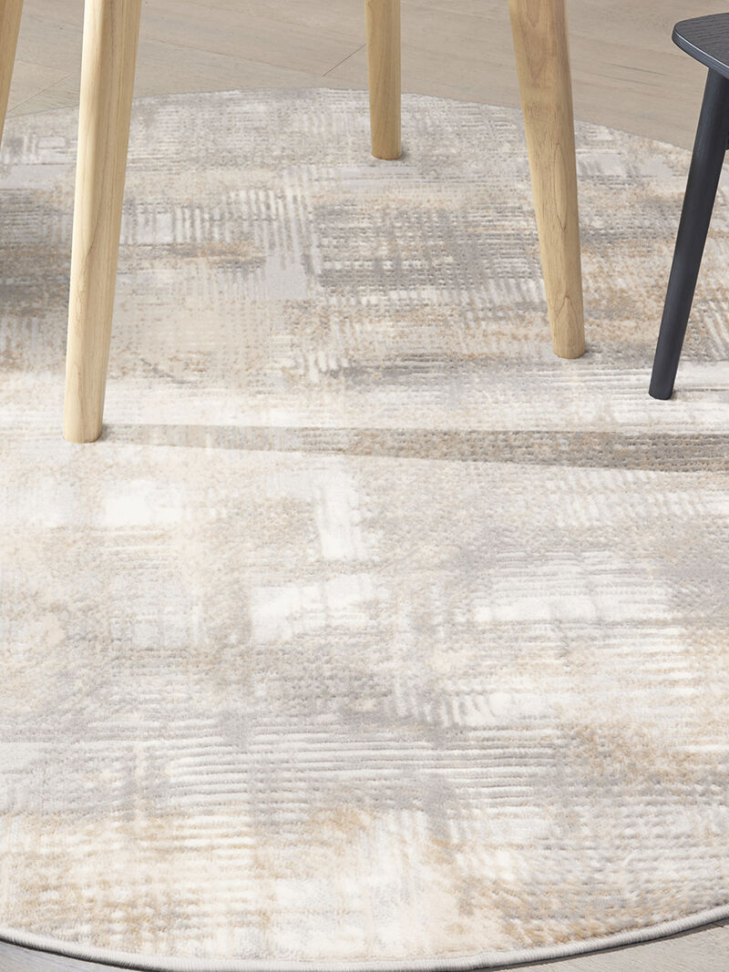 CK950 Rush CK951 Gray/Beige 6' x Round Rug