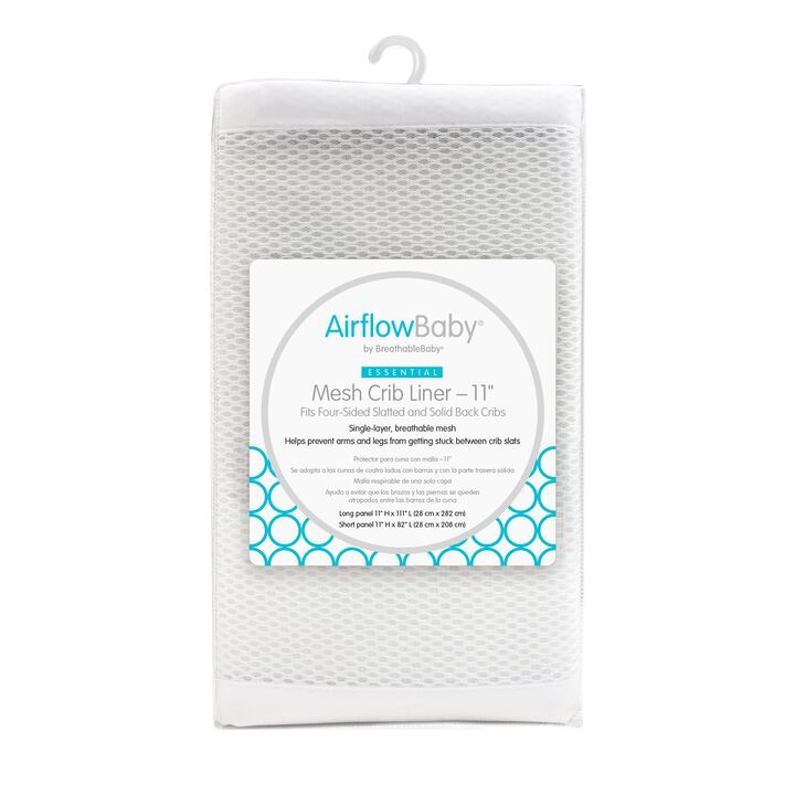 AirflowBaby Mesh Crib Liner — Essential Collection — 11"