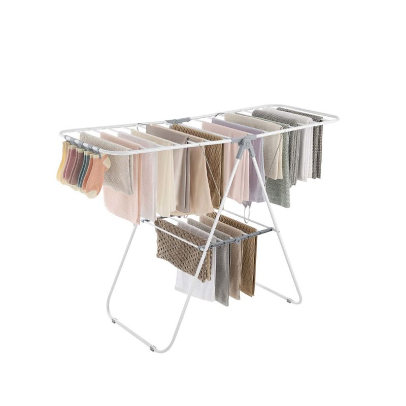 Multi-Clip Drying Rack for Socks and Delicates &ndash; Foldable Clothes Rack for Laundry Room or Bathroom