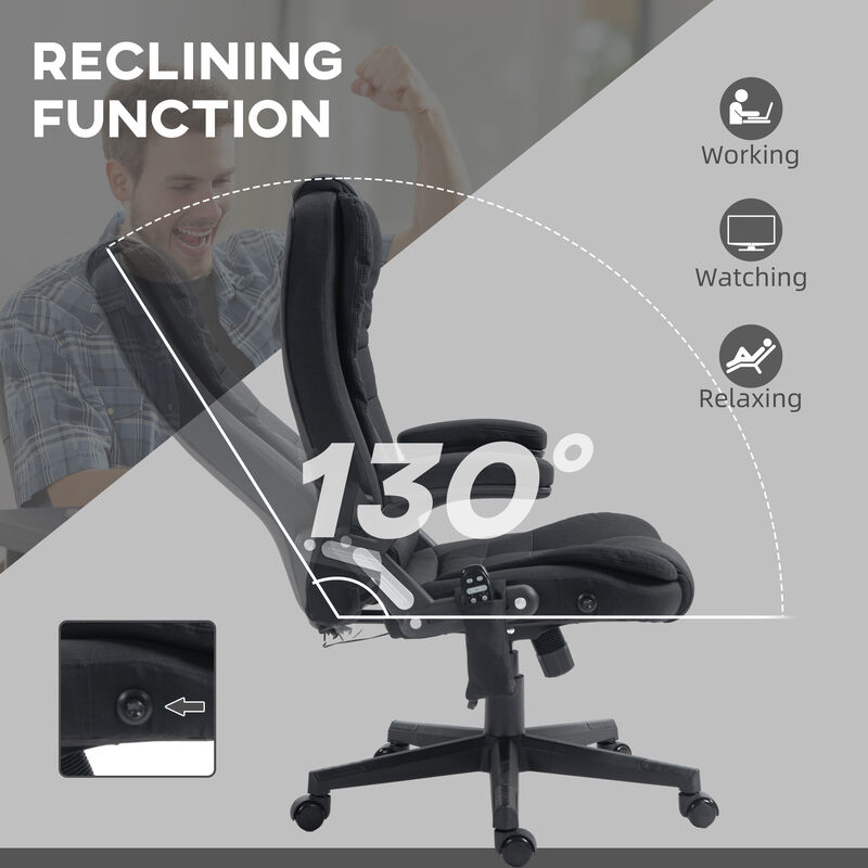 Hivvago Massage Office Chair with Heat and Reclining Back image number 5
