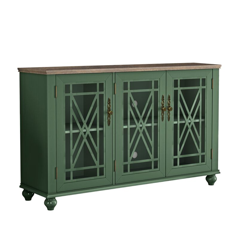 FESTIVO 55" Antique-Inspired Kitchen Buffet Sideboard Cabinet