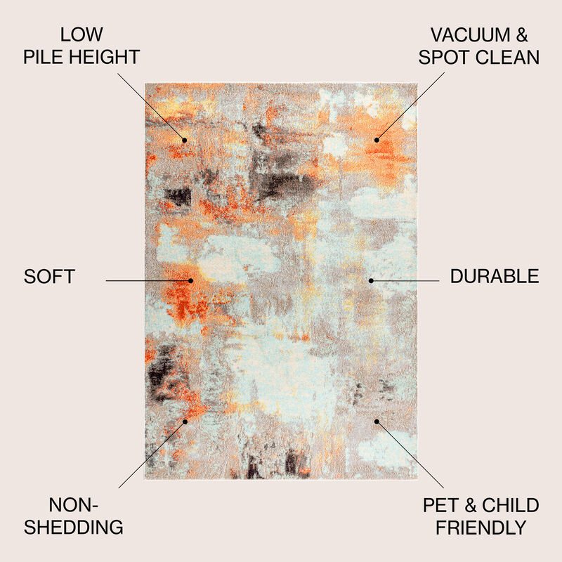 Contemporary Pop Modern Abstract Vintage Area Rug