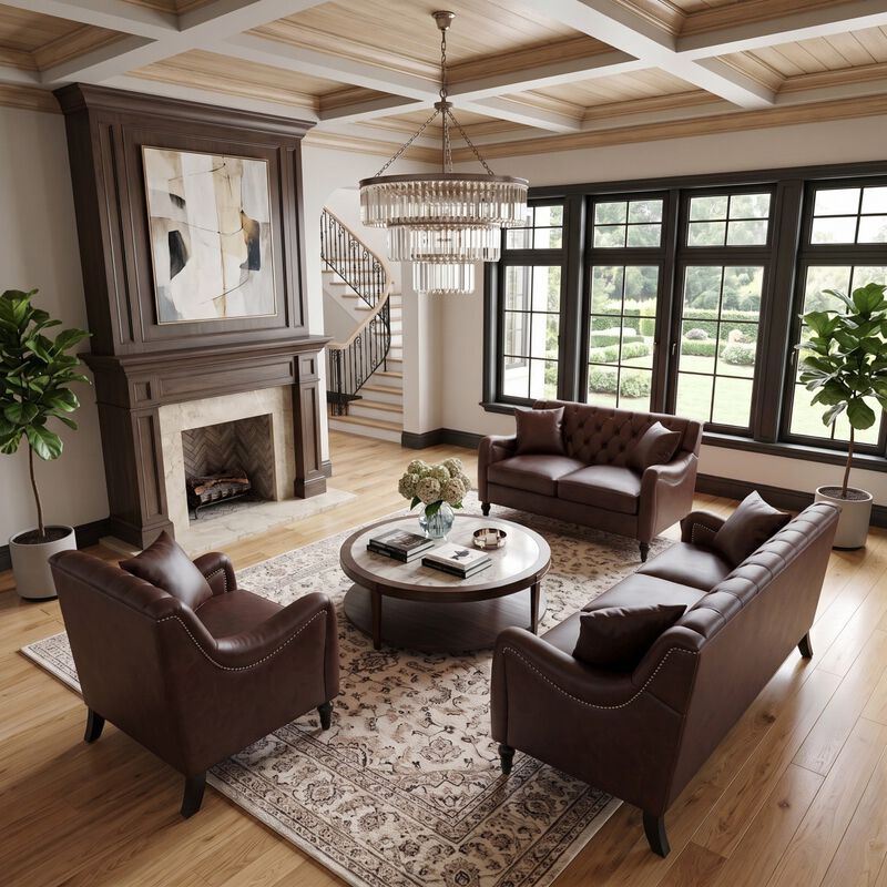 Rislot PU Leather Sofa Set image number 4