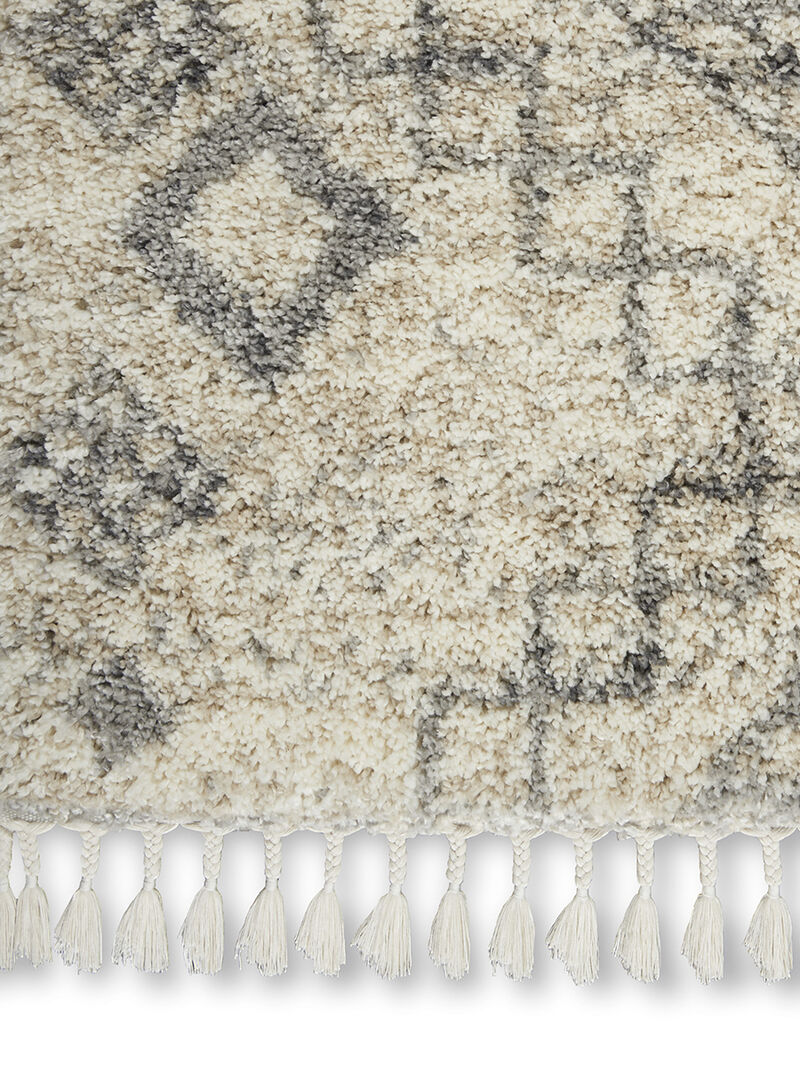 Oslo Shag OSL02 Ivory/Gray 4' x 6' Rug