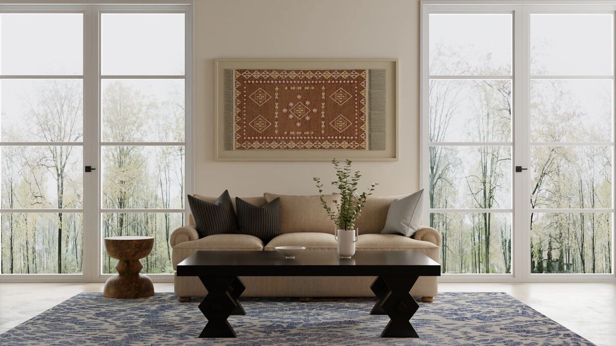 Wallace 8A39F Blue 5' x 8' Rug