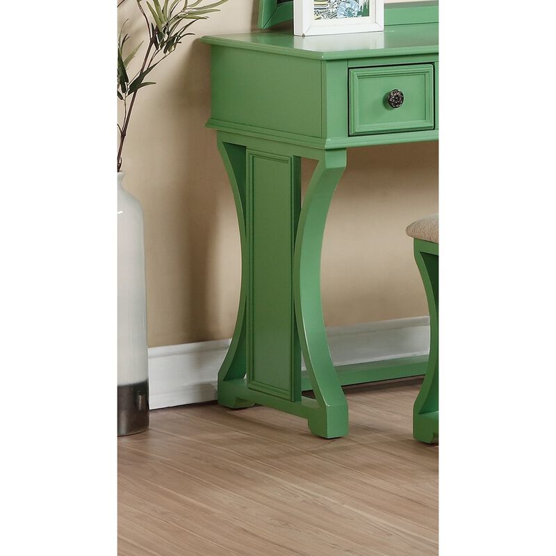 Modern Apple Color Vanity Set with Mirror & Stool