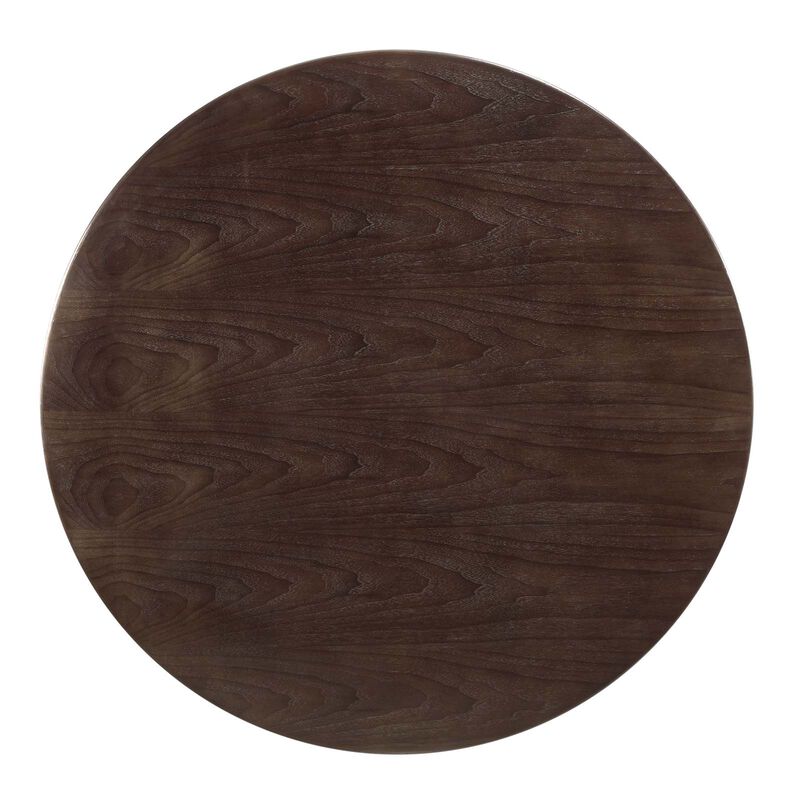 Modway - Zinque 47" Dining Table Gold Cherry Walnut