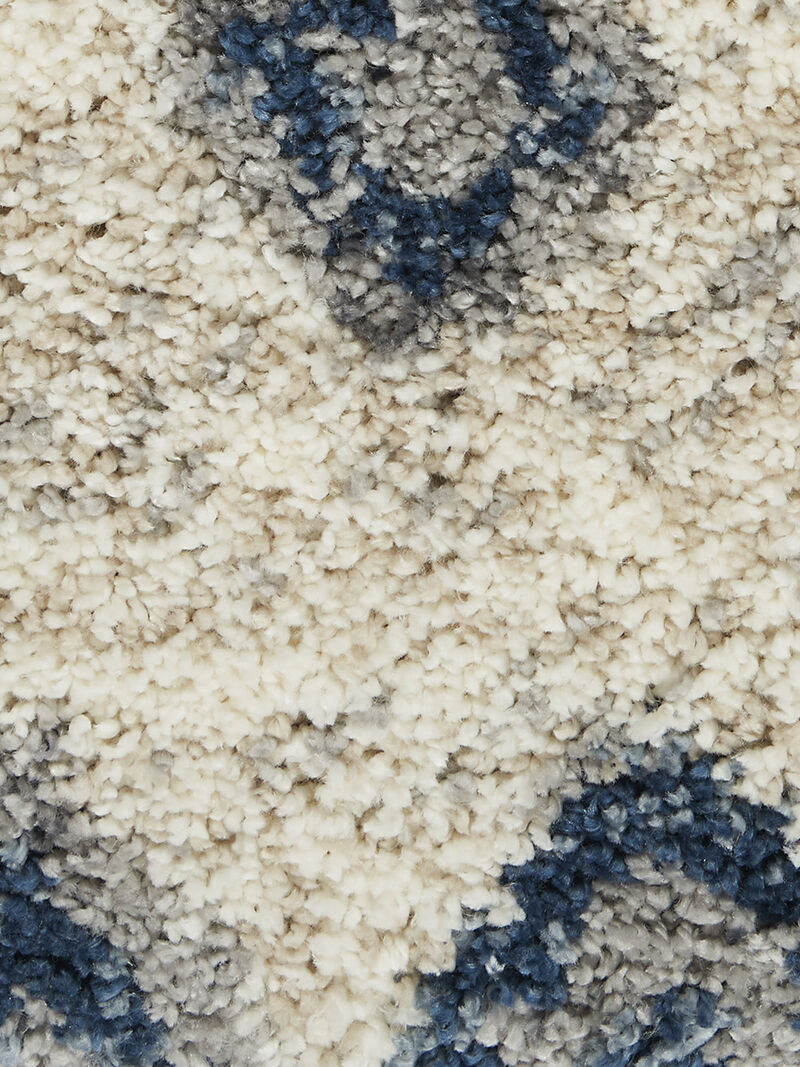 Oslo Shag OSL03 Ivory/Blue 5'3" x 7'9" Rug