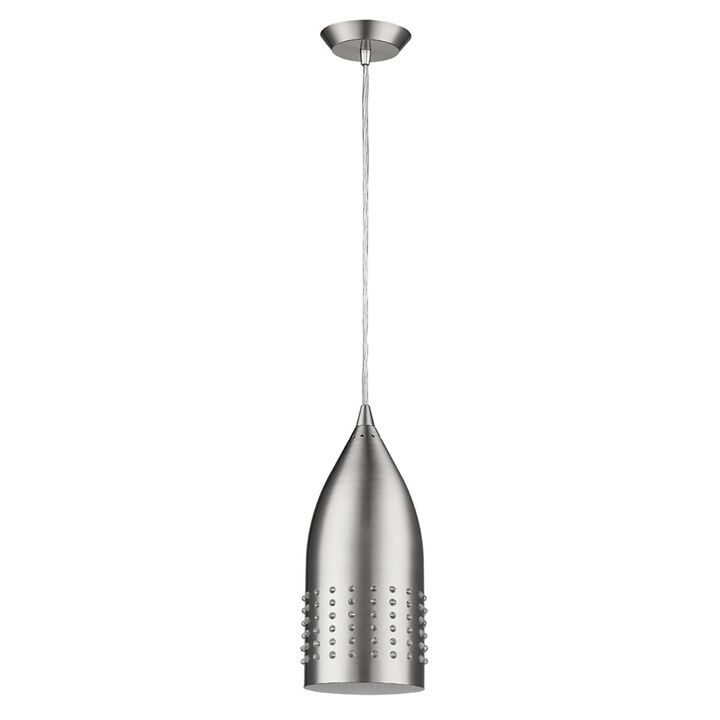 Hivvago Silver Hanging Light with Glass Studs