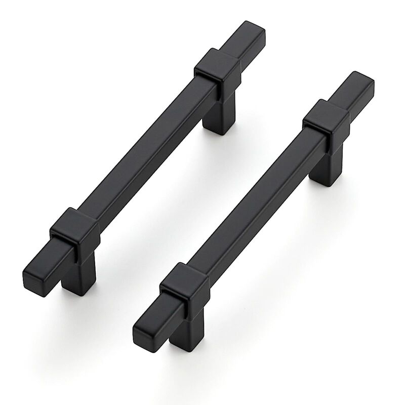 Ravinte Decor 30 Pack Black Cabinet Handles - 3-3/4"" Hole Center Cabinet Pulls Matte Black Drawer Pulls Cabinet Hardware Kitche
