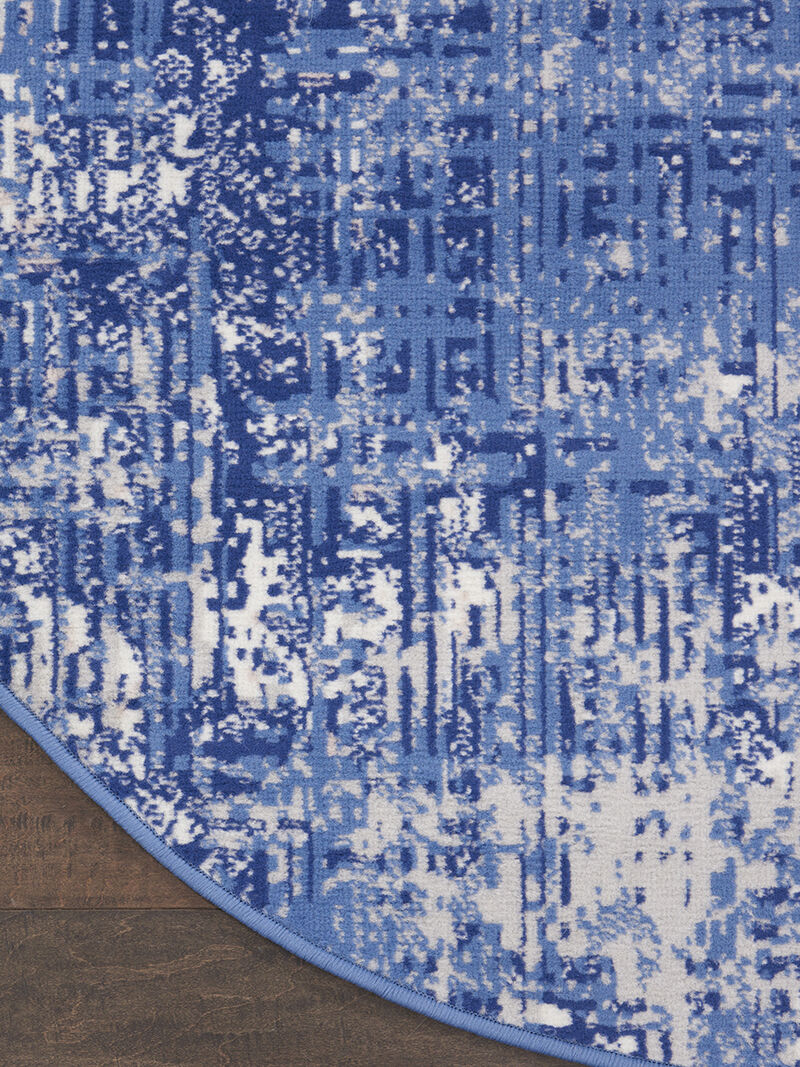 Whimsicle WHS08 Blue/Ivory 8'4" x 11'6" Rug