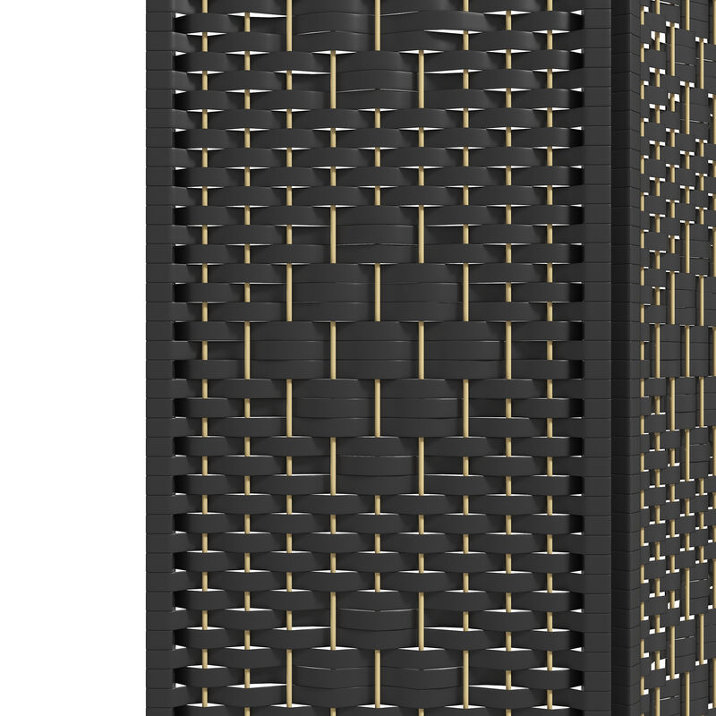 Hivvago 3-Panel Folding Room Divider with Wave Fiber Design image number 7