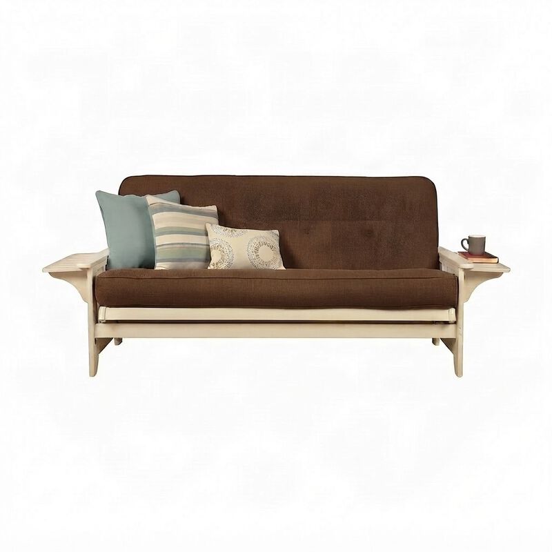 Phoenix Frame in Antique White Finish includes Suede Peat Mattress image number 4
