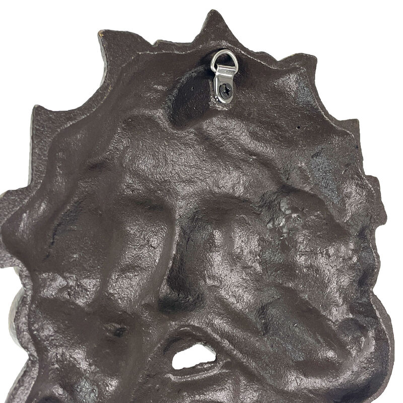 Cast Iron Green Man Wall D&eacute;cor - Bronze Finish - 9.75 inches Tall - Easy to Hang image number 3