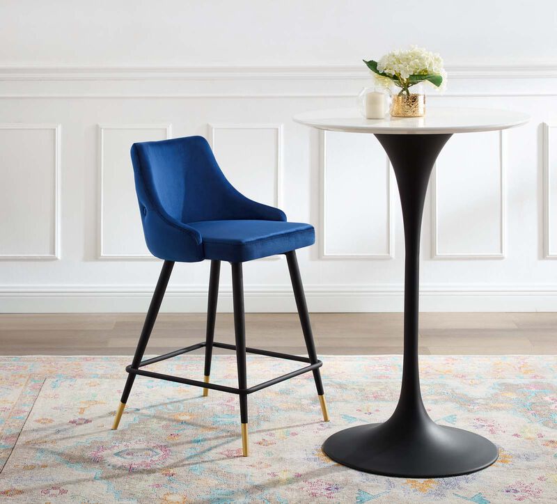 Adorn Performance Velvet Counter Stool image number 1