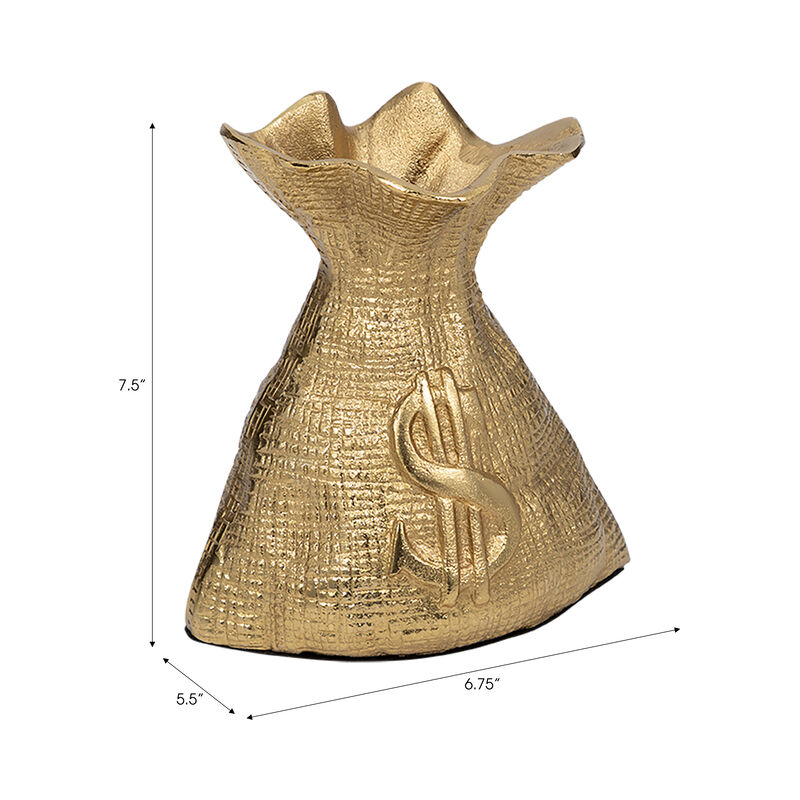 Embossed Money Bag Figurine